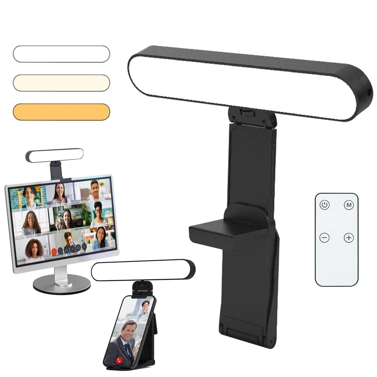 

Touch LED Night Lamp Monitor Light Bar USB 3 Colors Remote Control For Bedroom Bedside Table Flexo Lighting