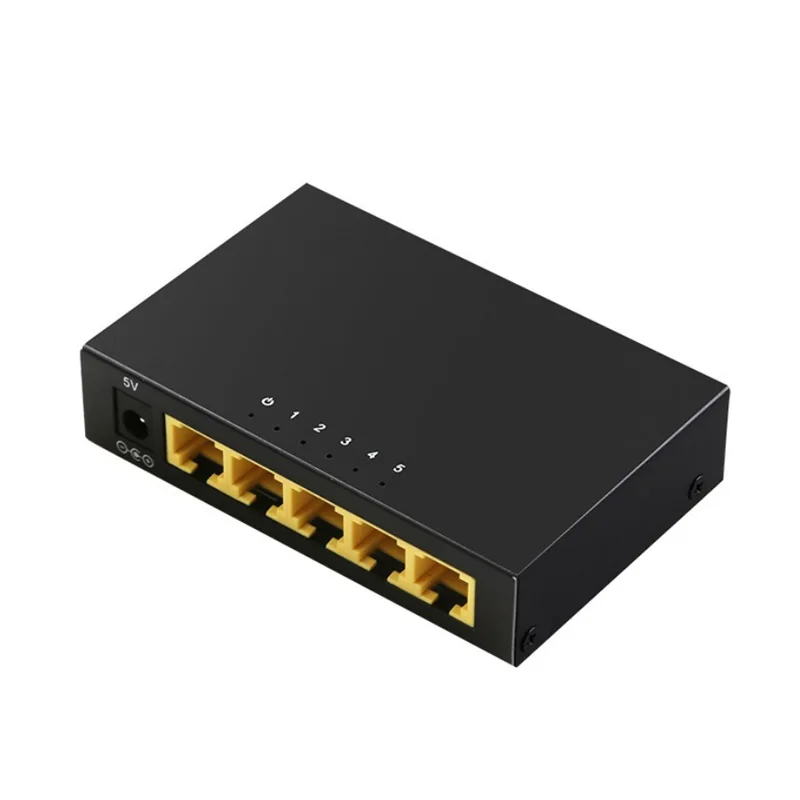 Rj45 Switch Game Network Switch Internet Splitter Lan Hub Ethernet Smart Network Switcher Adapter 5-Poorten 100M Switch Rj45 Hub