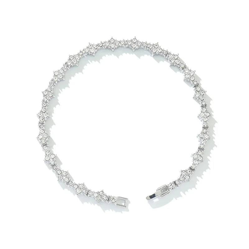 Rundes Stein-Stern-Zirkonia-Armband, Hip-Hop-Schmuck für Männer, glänzend, elegant, modisches Accessoire, klassisches Geschenk zum Geburtstag