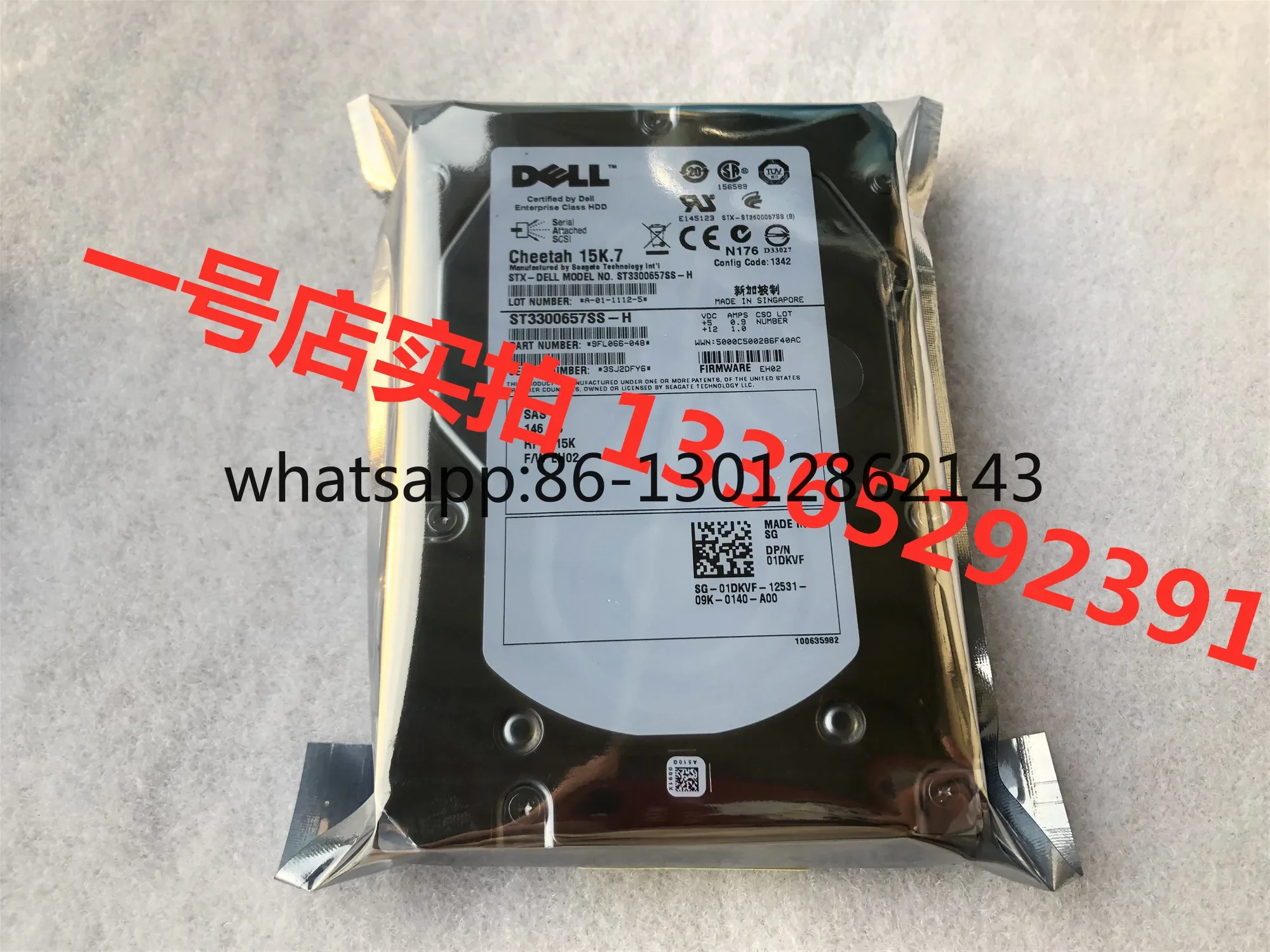 新品-dell-146g-15k7-st3300657ss-h-1dkvf-ハードドライブ、オリジナル、本物