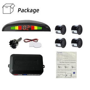 HipPBQCC-Car Parking Sensors Parking Kit, LED display, backlight, reverse backup radar, monitoring system, 4 colors, 12v, 22mm, 4 8 Main Sales Parking Sensors - №5