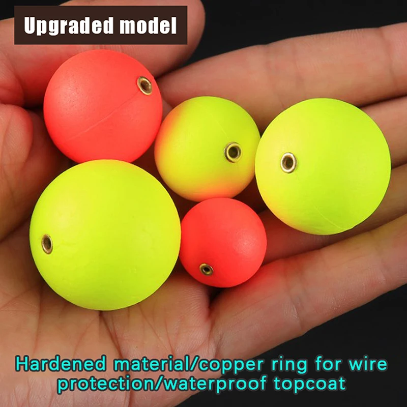 10Pcs EPS Float Ball Foam Ball Eye-catching Beans Hard Fishing Float Buoyancy Ball Outdoor Floating Fishing Tackle 15mm-36mm