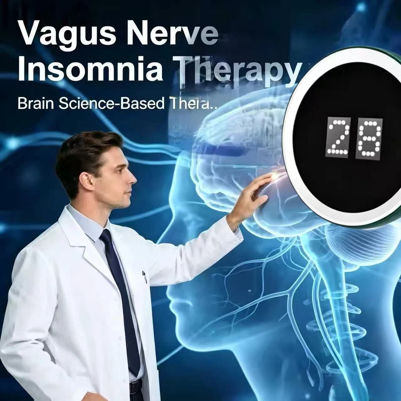 VNS Sleep Therapy Device Ear Clip Cranial Stimulation Promote Deep Sleep Reduce Insomnia Anxiety Relief Rechargeable USB