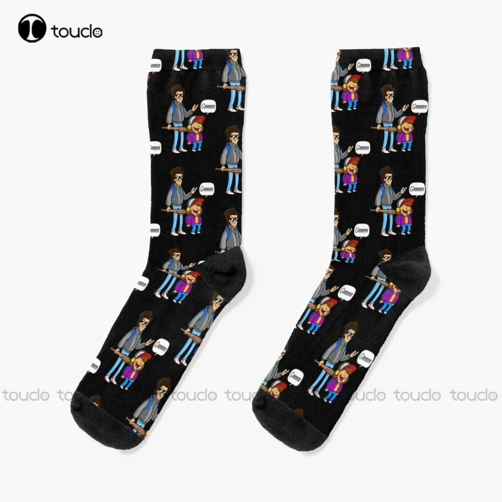 

Dustin And Steve Socks Halloween Boot Socks For Men Fashion Creative Leisure Funny Art Abstract Oil Painting Socks Unisex Adult