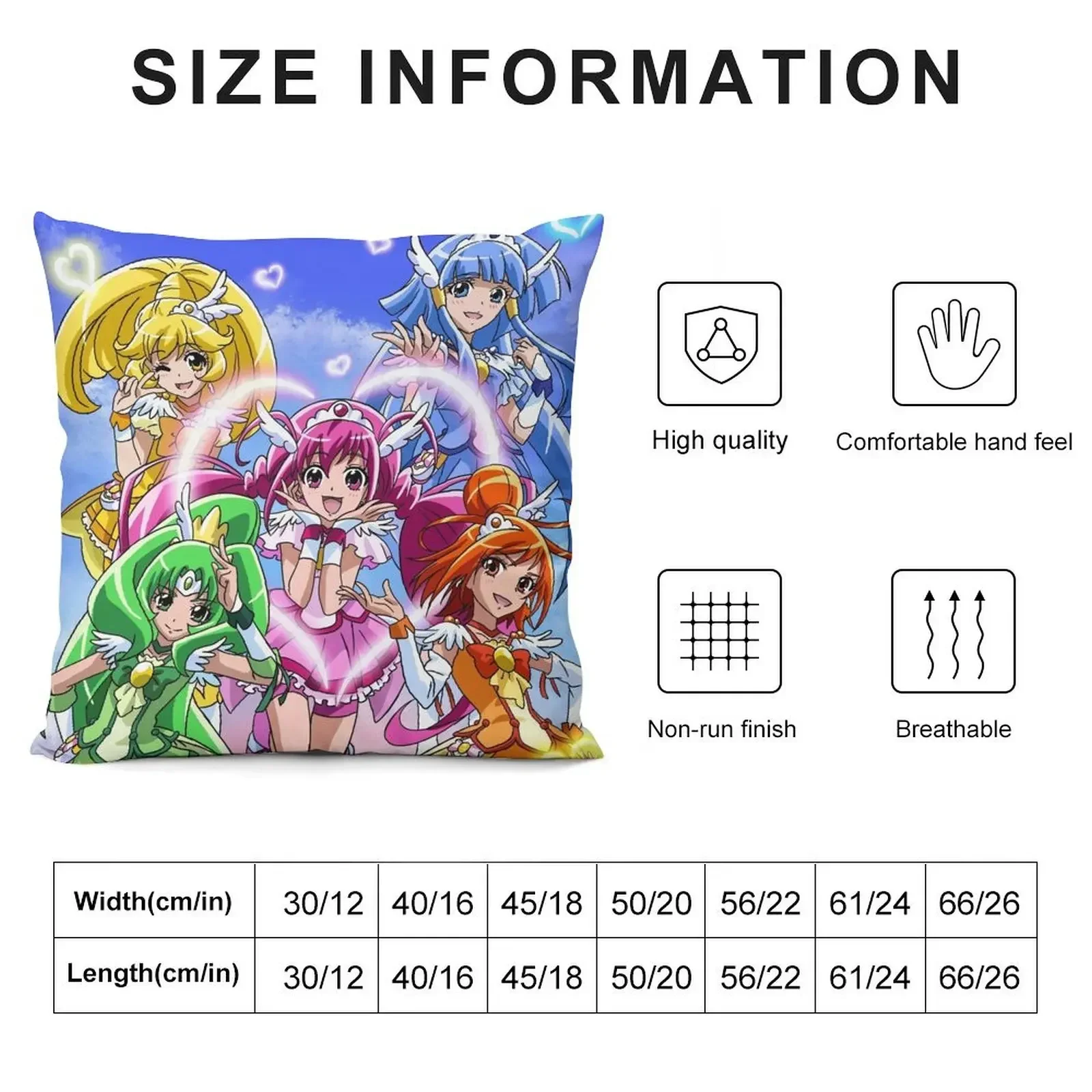 precure smile Throw Pillow Luxury Pillow Case Plaid Sofa Pillowcase Cushion pillow