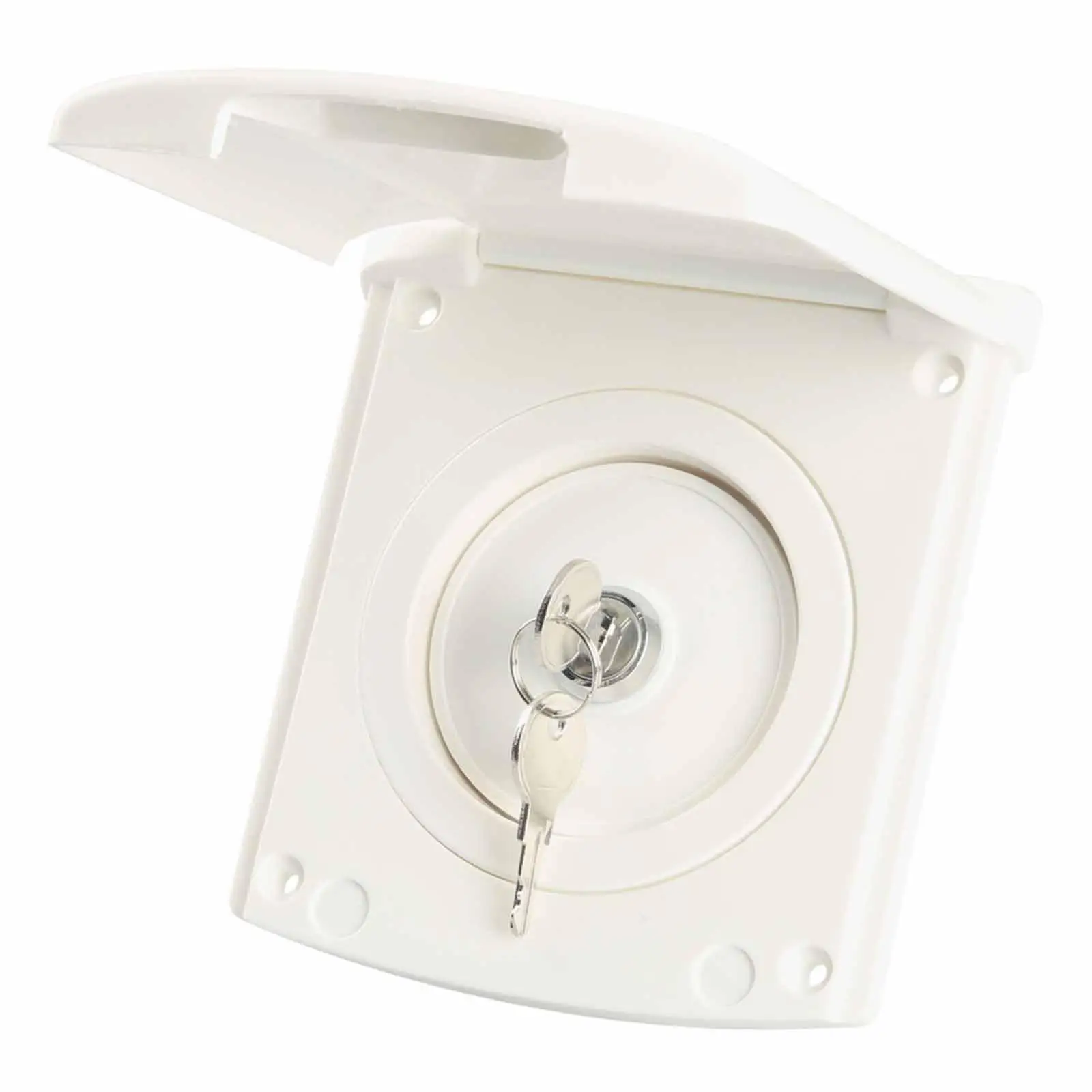 RV Water Inlet Lockable Cover Gravity Fill ABS Port for Camper Trailer Yacht Freshwater Connection