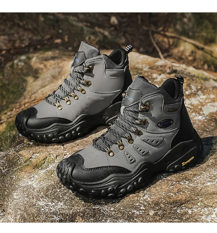 Modische, bequeme und vielseitige Herren-High-Top-Wanderstiefel in großen Größen, ideal für Outdoor-Aktivitäten, Bergsteigen und Reisen, als Geburtstagsgeschenk oder Weihnachtsgeschenk geeignet. – Detail 19
