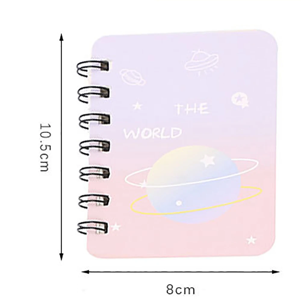 Cartoon A7 80Sheets Coil Book Pocket Mini Notebook Diary Portable Office Notepad Daily Weekly Planner Student School Supplies