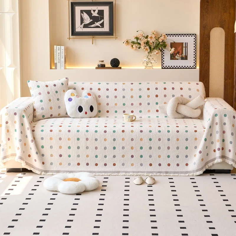 Universal Sofa Cover Cloth Slipcover Four Seasons Waterproof Anti-Slip Sofa Cushion Protector Customizable Blanket