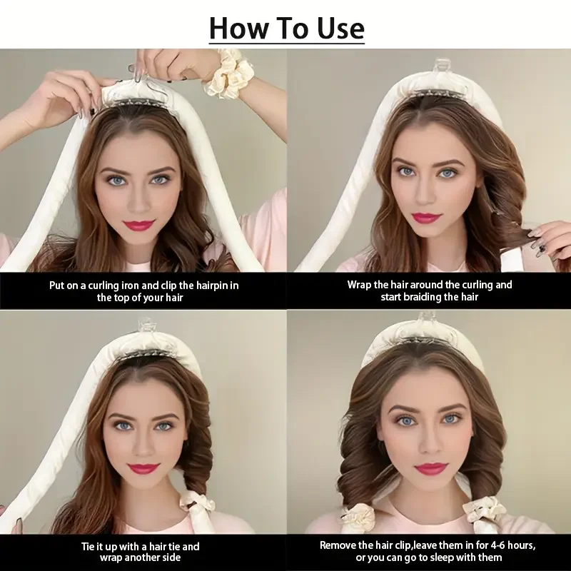 Solid color polka dot twist hair clip for women elegant hairband lazy Fashion hair curler Hair accessories image 2