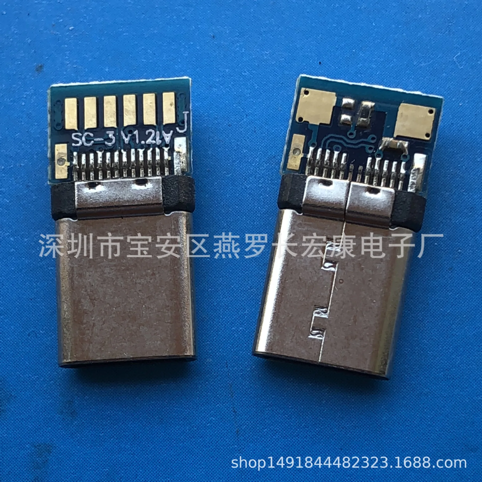 For USB TYPE-C Male with Board Riveting/Riveting/Stamping Plug 24P with 2.0 Board Extended/Short Body