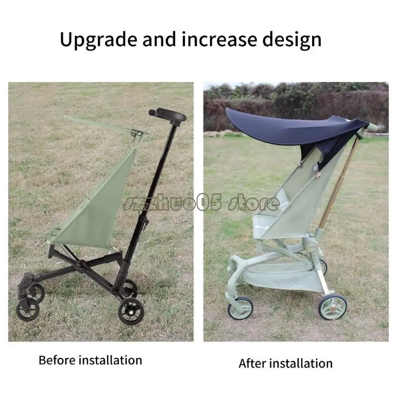 

M3GE Baby Strollers Sunshade Canopy Universal Awning Windproof & Sun Protections for Delicate Skin and Easy to Cleaning