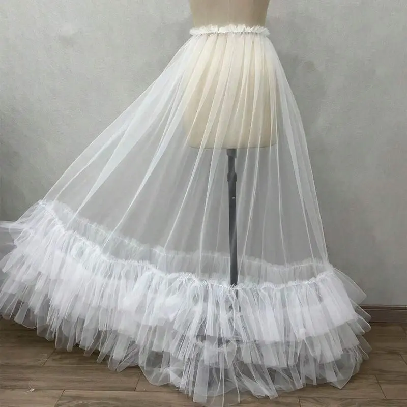 Perspective mesh trailing wedding dress accessories studio photography photo tutu skirt decoration long skirt