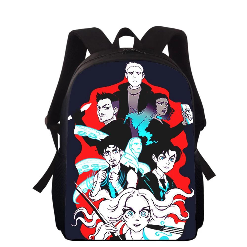 A mochila Umbrella Academy para crianças, sacos de livros escolares para estudantes, impressão 3D, sacos escolares primários para meninos e meninas, mochila, 16"