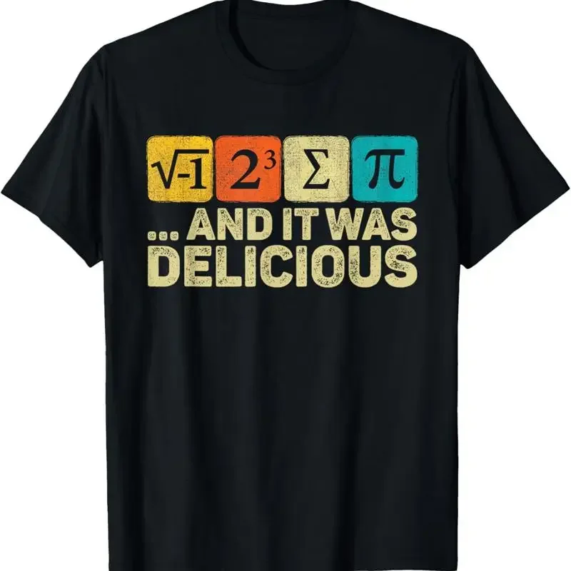 

Math Pi Day I Ate Some Pie And It Was Delicious Vintage Graphic Tee Short Sleeve T-Shirt