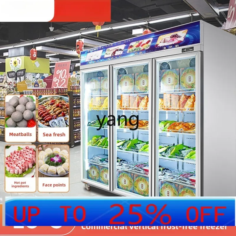 

lmm frozen display cabinet commercial refrigerated fresh-keeping supermarket meat buns dumpling refrigerator