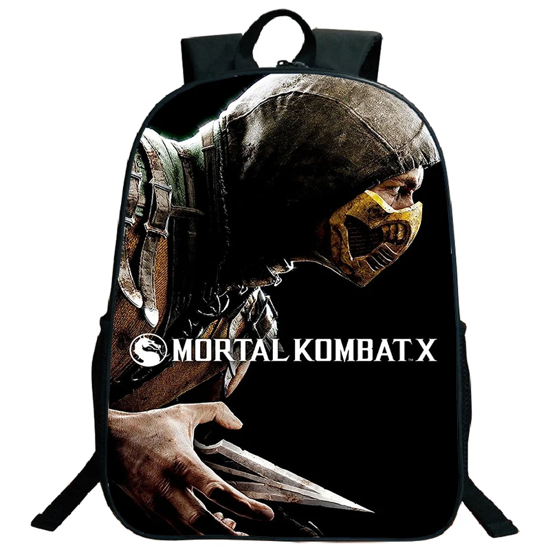 Movies Mortal Kombat Backpack Boys Girls School Bags Teenager School Backpacks Large Capacity Rucksack Laptop Knapsack Mochila