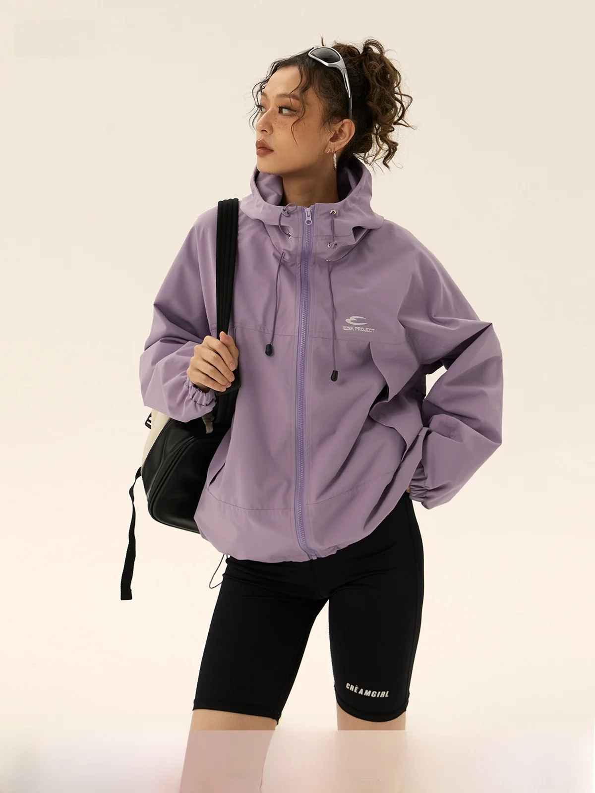 

EZEK American Sle Tee-in-One Jaet Lightweight Spor ort Outdoor Climbing Suit Windproof Summer Faionable Women's Coat