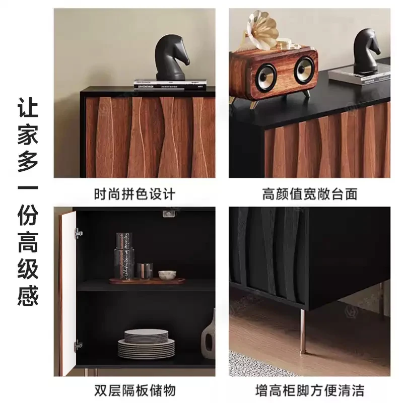 ตู้เก็บของสไตล์ยุคกลางติดผนัง พร้อมลิ้นชักแบบริบบิ้นไม้วอลนัทในตัว