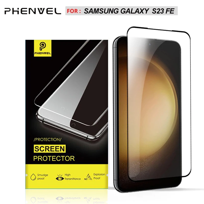 Oleophobic Protective Glass For Samsung Galaxy S23 FE Full Cover Screen Protector For Galaxy S23FE Lens Tempered Glass