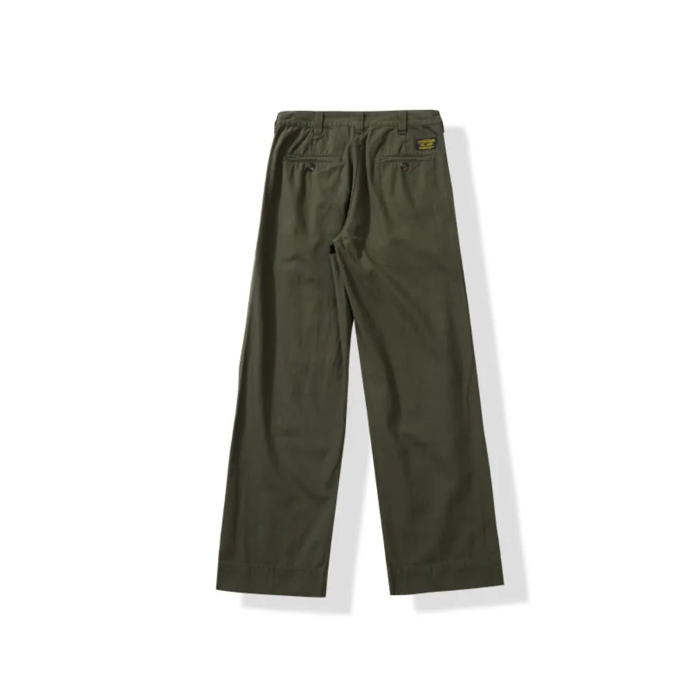 100% cotton autumn men's new basic color herringbone work pants four bags pleated casual trousers four season pants