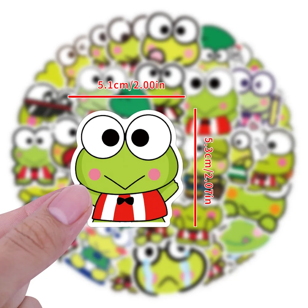 

10/30/60PCS Kawaii Sanrio Keroppi Stickers Cute Funny Graffiti Waterproof Decal Kids Toy Creative Decorative Water Cup Notebook