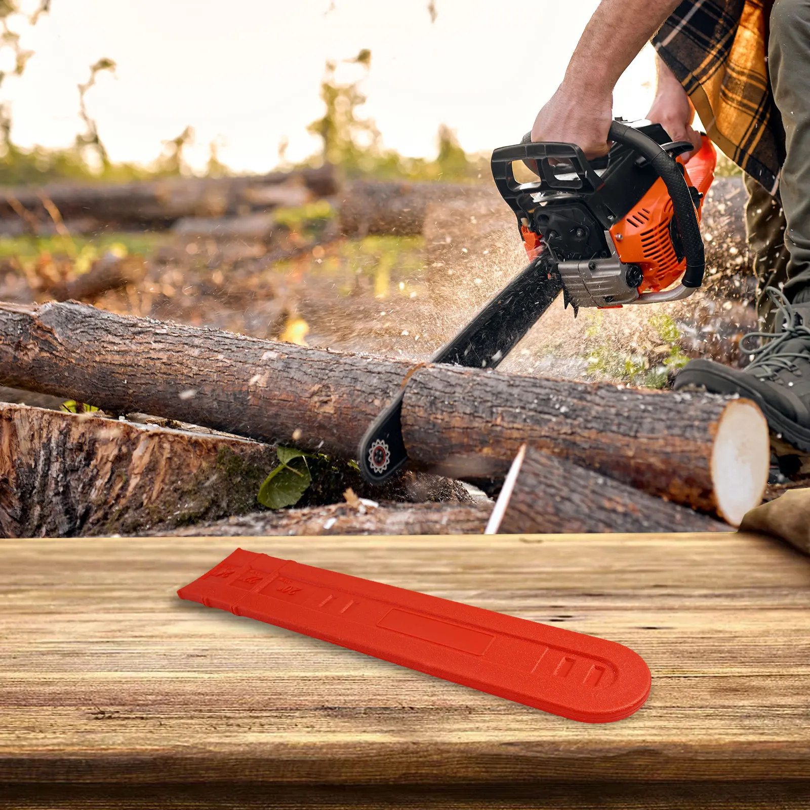 

Orange Chainsaw Bar Scabbard Guard for StihlHusqvarna 038 044 046 MS440 MS460 MS461 MS441 064 066 MS660 088 084 MS880