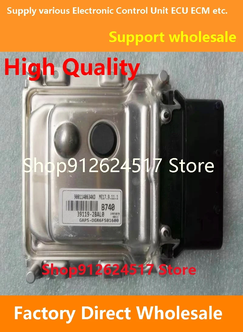 

39119-2BAL0 B740 ECU 39124-2B500 B610/39103-2B265 KS6/39103-2B265 KS6 Engine Computer Board ME17.9.11 Compatible For Hyundai