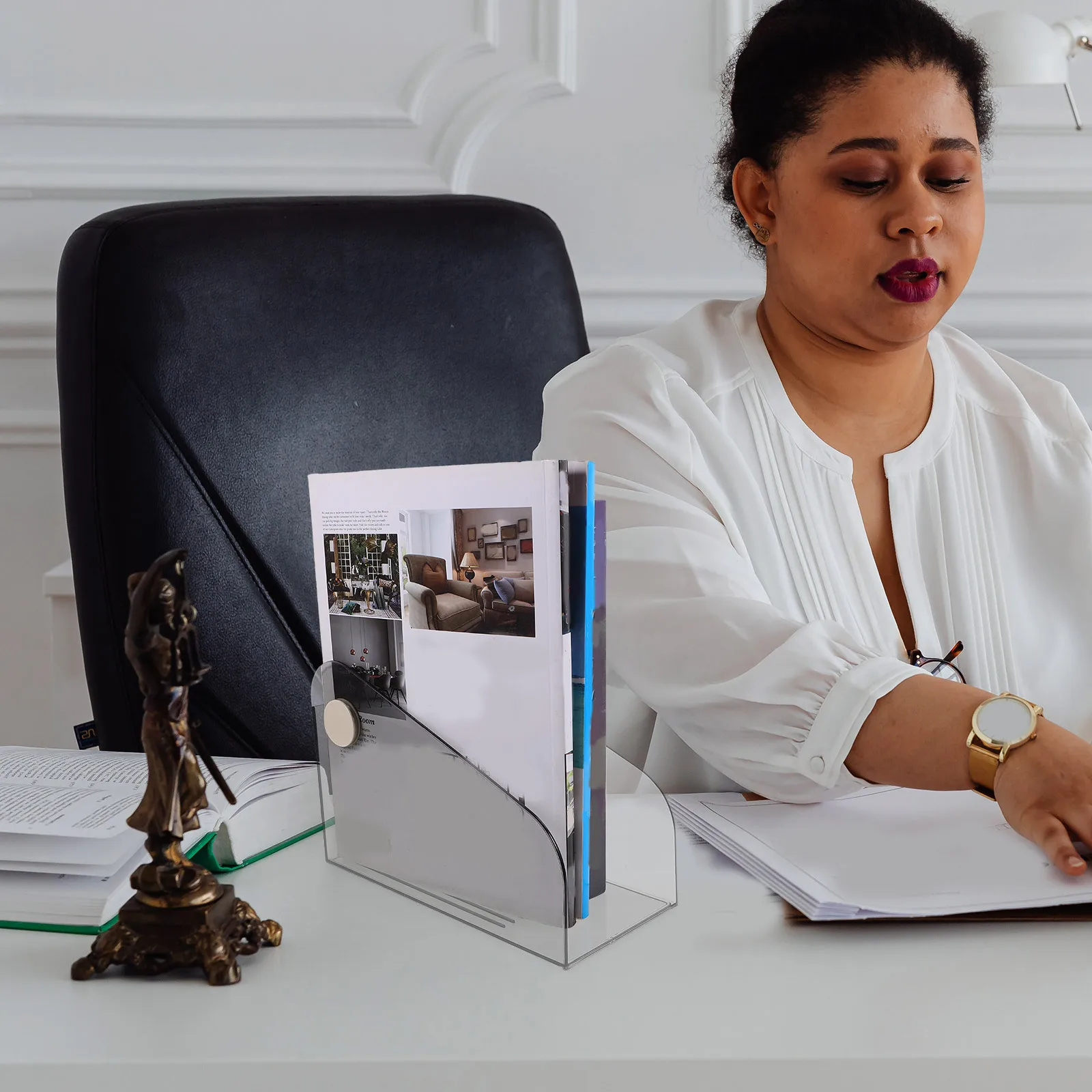 

Magazine File Holder Simple Look Design Very Practical Can Be Used for Books Files Documents Newspaper Other Items