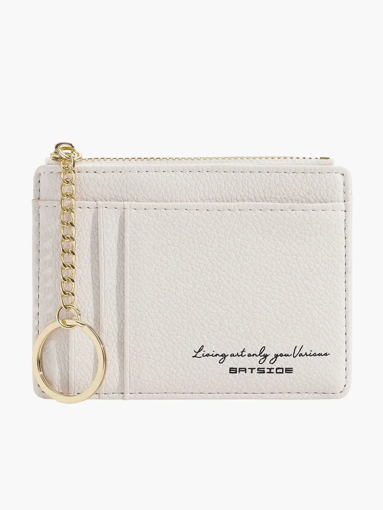 

BATSIOE New Mini Zipper Women's Coin With Multiple Card Slots Keychain And Functions Portable Cash White-Collar Workers For Male
