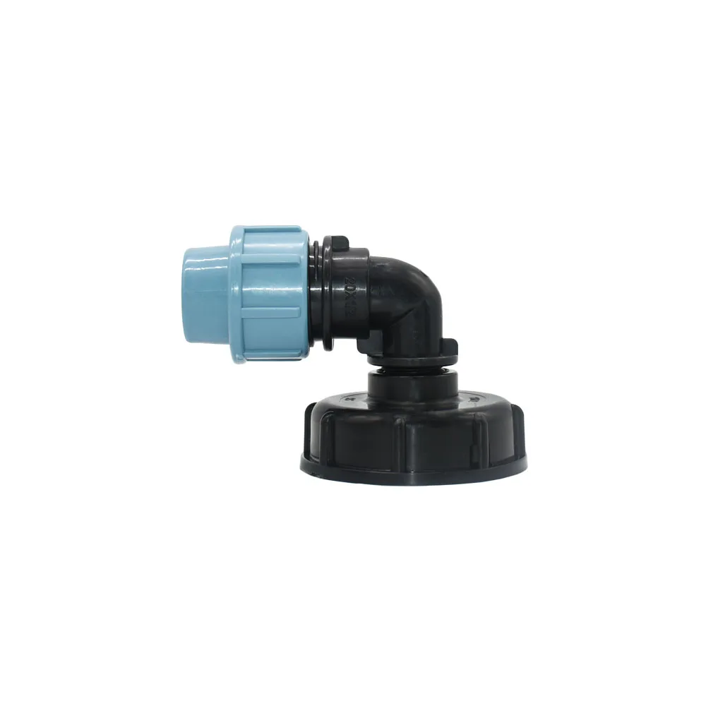 20/25/32mm PE Tube Tee Elbow Connector With S60 IBC Adapter Farm Water Pipesl Irrigation coupler