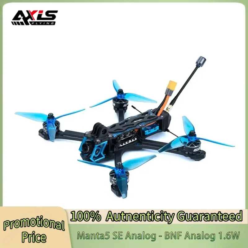 

Axisflying Manta 5 SE FPV Drone Kit Squashed-X Frame AE227-1960KV Motor Cinematic Freestyle Drone with GPS -6S