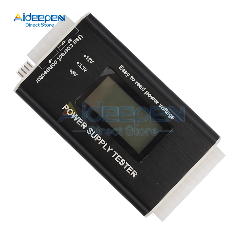 LCD Digital Display Computer Power Supply Tester 20/24 Pin PC Check Quick Bank Supply Power Measuring Diagnostic Tester Tools