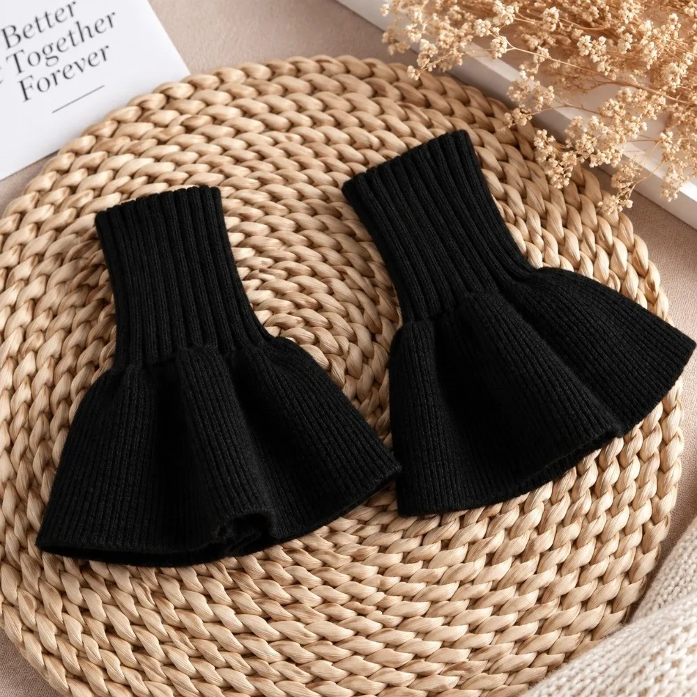 Ruffled Lace Wrist Cuffs Detachable Design Sweet Hand Sleeves Fake Sleeve Gloves Black White Gothic Style Bracelet