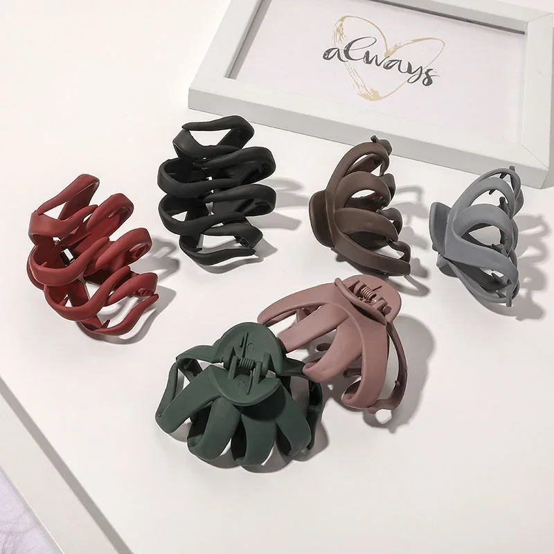 Vintage spinki do włosów dla kobiet klips z pazurem prostota elegancki nieregularny kształt spinka do włosów dziewczyny akcesoria do włosów spinki do włosów