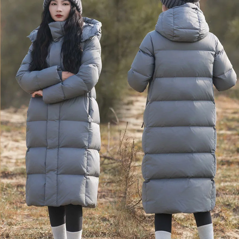 2025 여성용 새 겨울 따뜻한 후드 다운 재킷 고품질 95 화이트 덕 다운 여성용 다운 재킷 H620