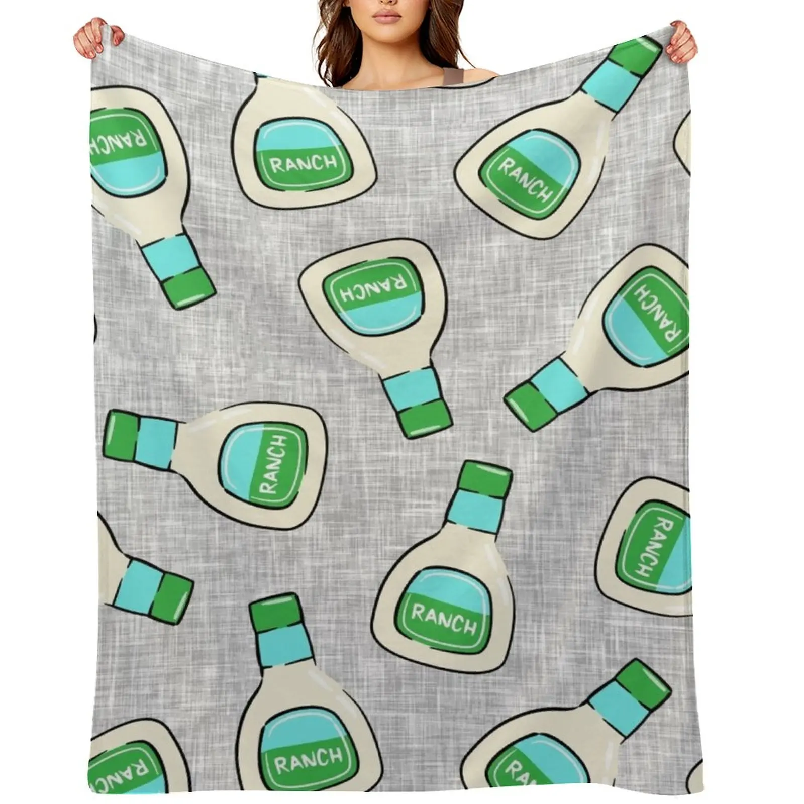 Ranch - salad dressing bottle Throw Blanket Warm Furrys christmas decoration Single Custom Blankets