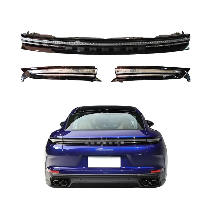 

2024-2025 для Porsche Panamera, обновление задних фонарей, тормоза и указателя поворота, 946, дымчатый черный, модификация автомобиля, новое состояние