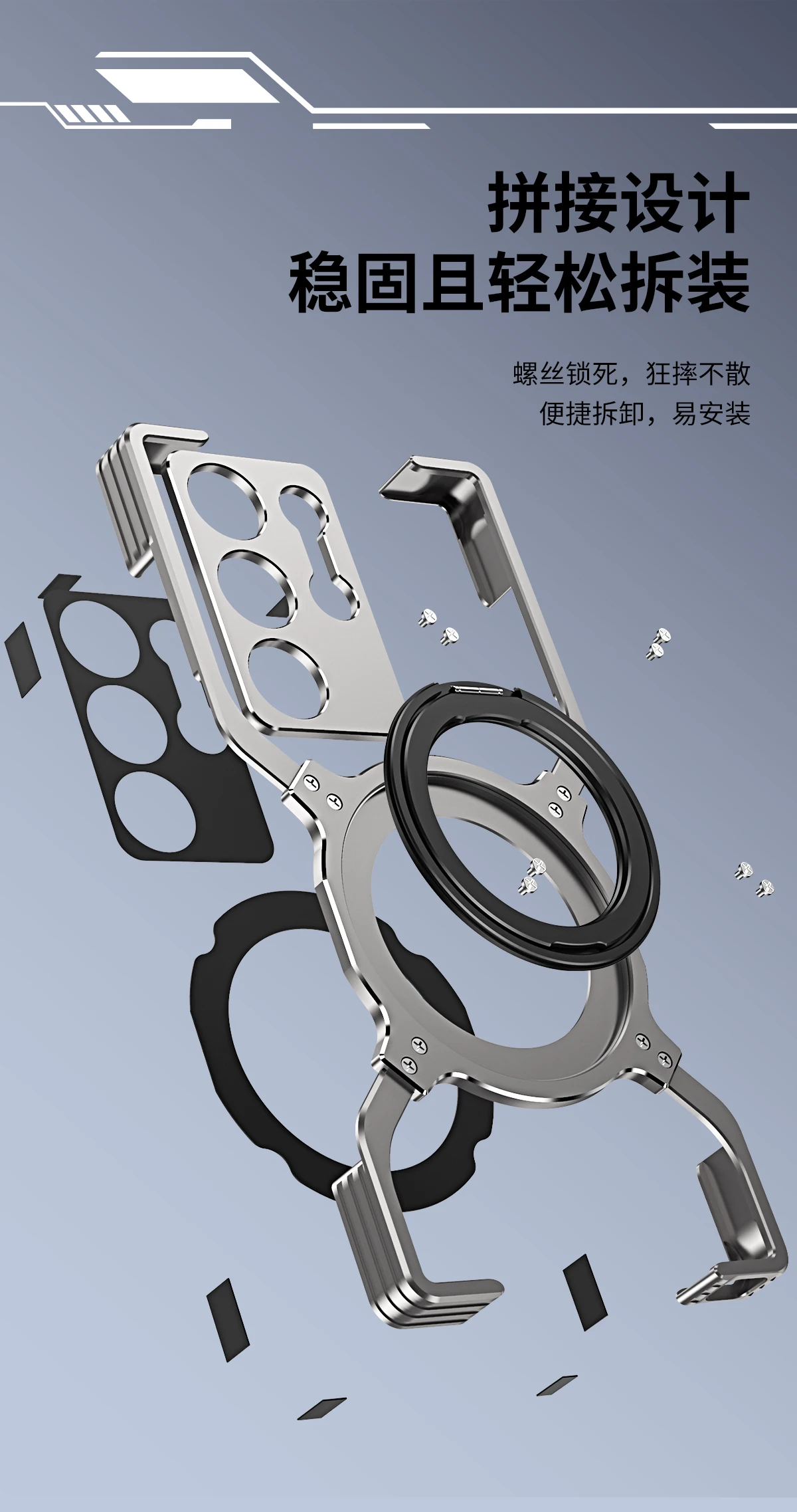 S23 Ultra Titanium Metal Bumper Case For Samsung Galaxy S24 Ultra S22 Plus Note20 Aluminum Alloy Frame Magnetic Charging Cover