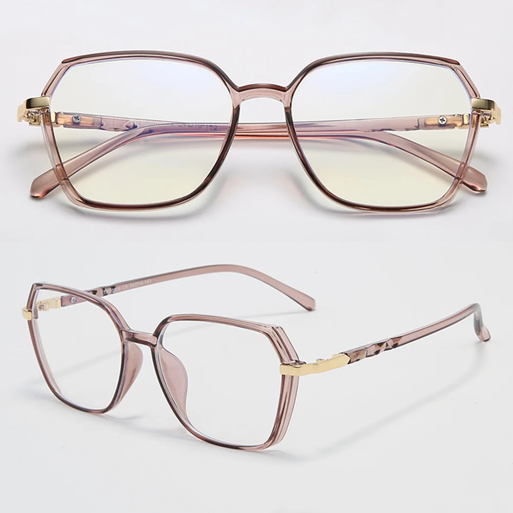 

Light Glasses Eyewear for Women Men Office Party Adults Polygonal Durable Lightweight Non Slip Design Computer Use