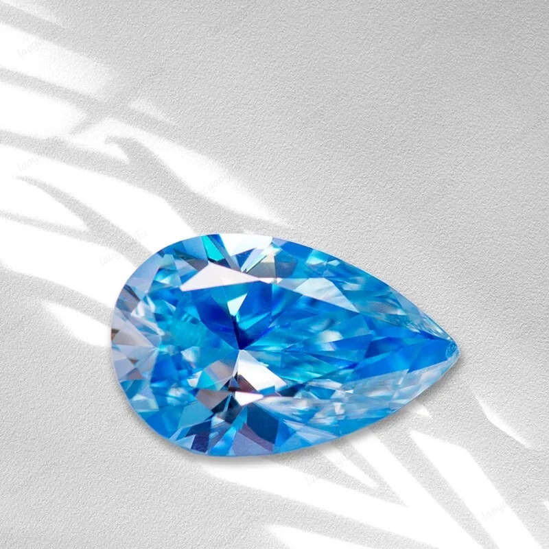 

Moissanite Pear Cut Multiple Color Lab Grown Artificial Gemstone for Diy Jewelry Making Materials with Certificate