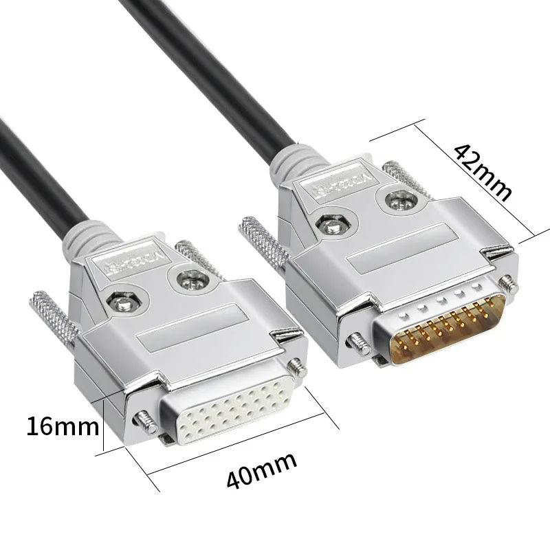 DB26 Connector Cable Male to Male Female to Female HDB26 Connection Wire 26Pin Extension Cord Shielded 3 Rows 26 Core Data Line