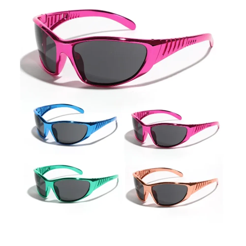 

Y2K Color Hollowed Out Future Sense Of Technology Driving Cycling Eyewear UV400 Sand-proof Anti-shock Safe Goggle Sunglasses