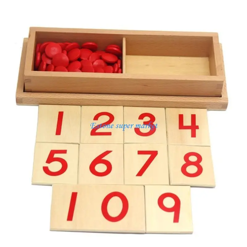 090B Children Numbers Teaching Aids Math Toy Learning Numbers and Chips Game Toy
