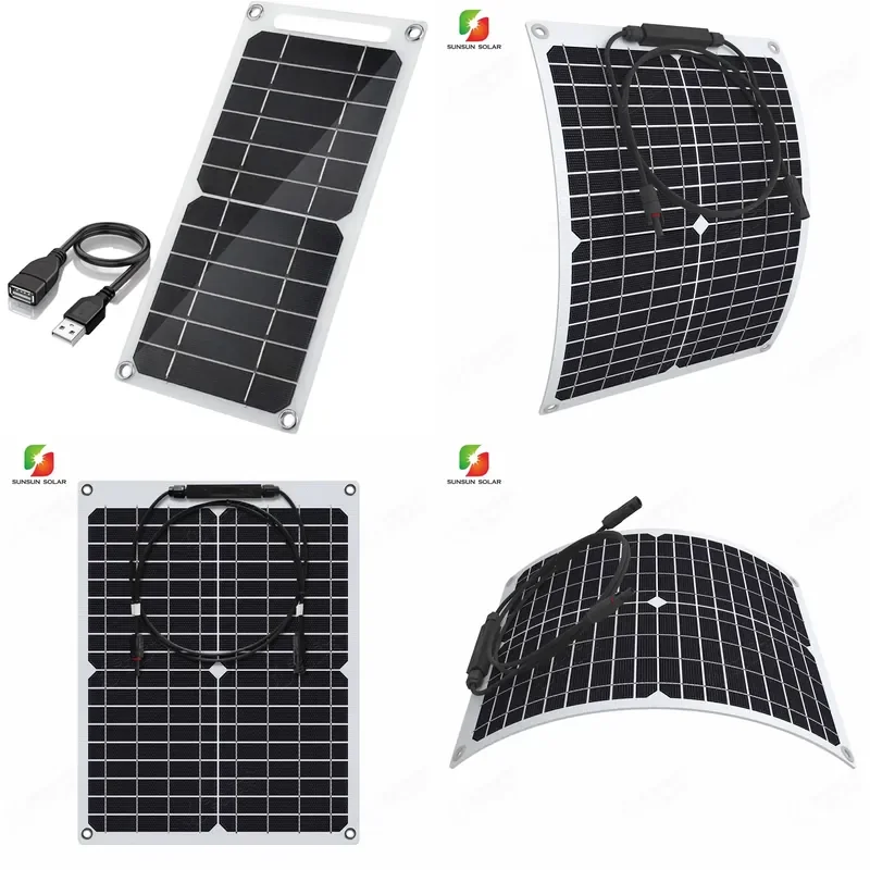6V 12V 18V 10W Multi Voltage Flexible Solar Panel Multiple Specs for Electric Bikes Tricycles and Light Mobile Equipment