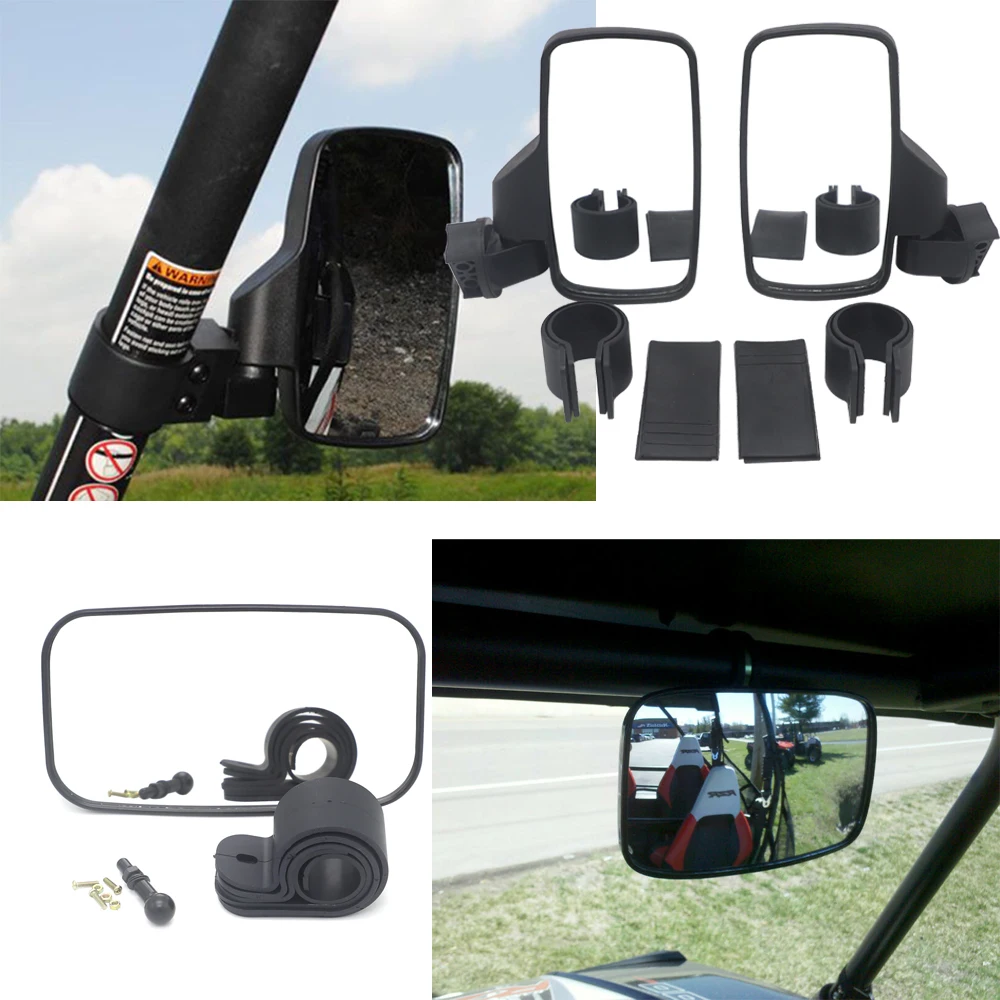 Aluminum Side View Mirrors Set Motorcycle UTV Rearview Mirror For Polaris Ranger XP 900 1000 570