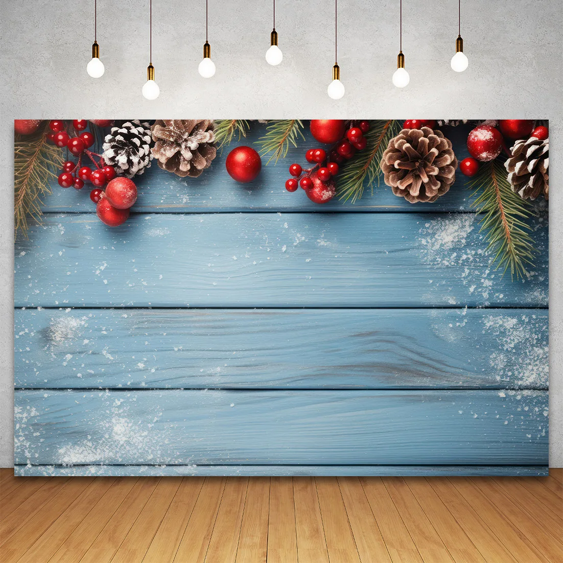 ฉากหลังคริสต์มาสไม้กระดานไม้กระดานไม้กระดานไม้กระดานไม้พื้นหลังการถ่ายภาพไฟดาวประดับเกล็ดหิมะของตกแต่งงานปาร์ตี้ตามสั่ง
