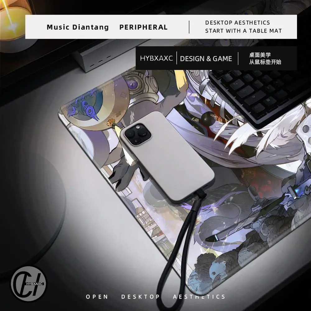 XXL الألعاب معاقبة رمادي الغراب لوحة ماوس كبيرة 90x40 سنتيمتر أنيمي الألعاب طويلة حصيرة مكتبية عدم الانزلاق قاعدة مطاطية لألعاب الكمبيوتر المحمول