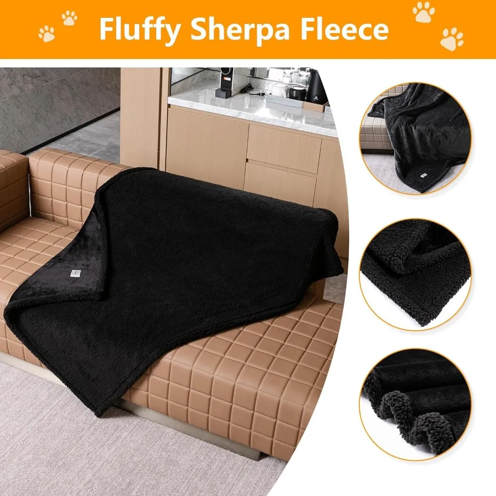 Manta impermeable para perros, cubierta de cama esponjosa Reversible para mascotas, mantas rosas para cachorros, sofá a prueba de fugas, funda lavable para gatos, manta para mascotas f