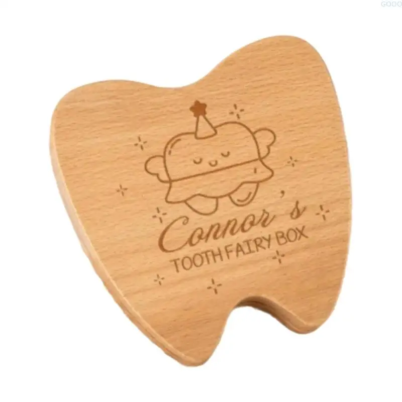 23GA Handmade First Tooth Storage Container Wooden Baby Teeth Collection Gift Box